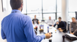 person in office room raising capital